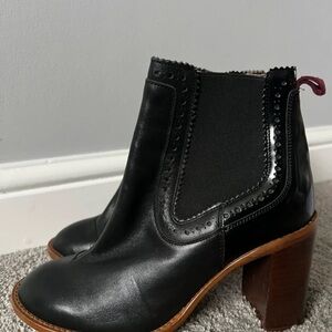 Kurt Geiger Black Leather Ankle Booties